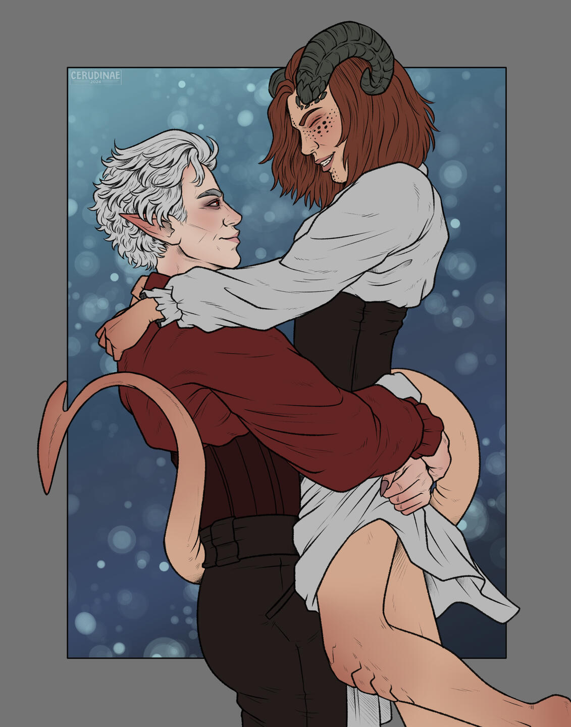 half body + additional character