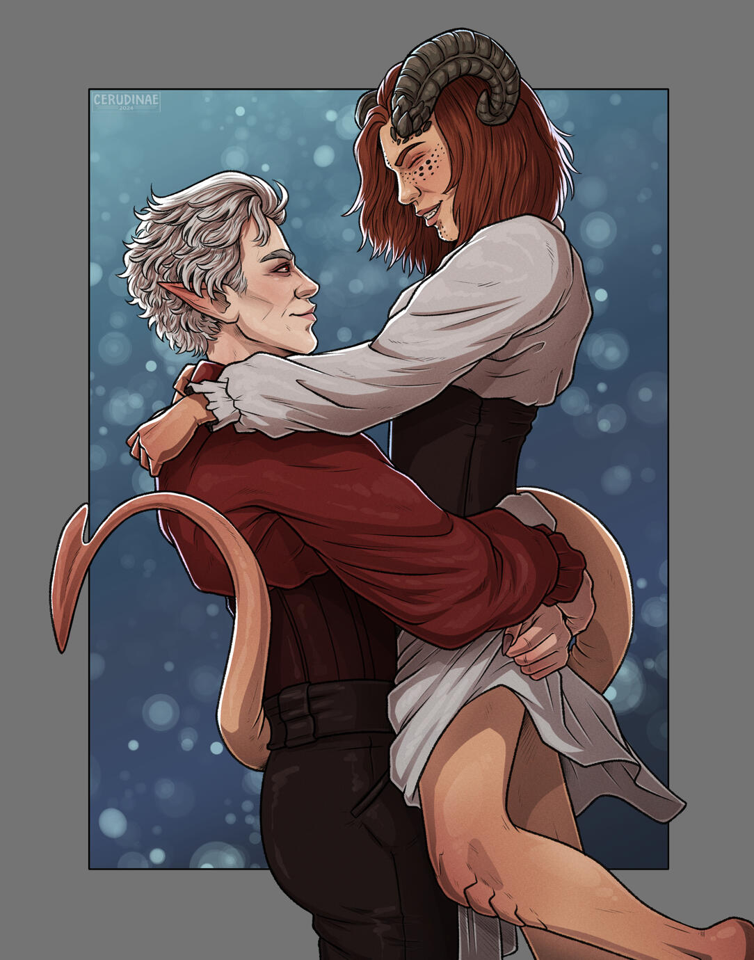 half body + additional character